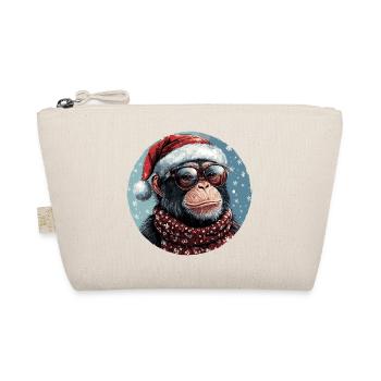 Affe Weihnachten Lustig Cool - Bio-Täschchen - Natur - Vorne