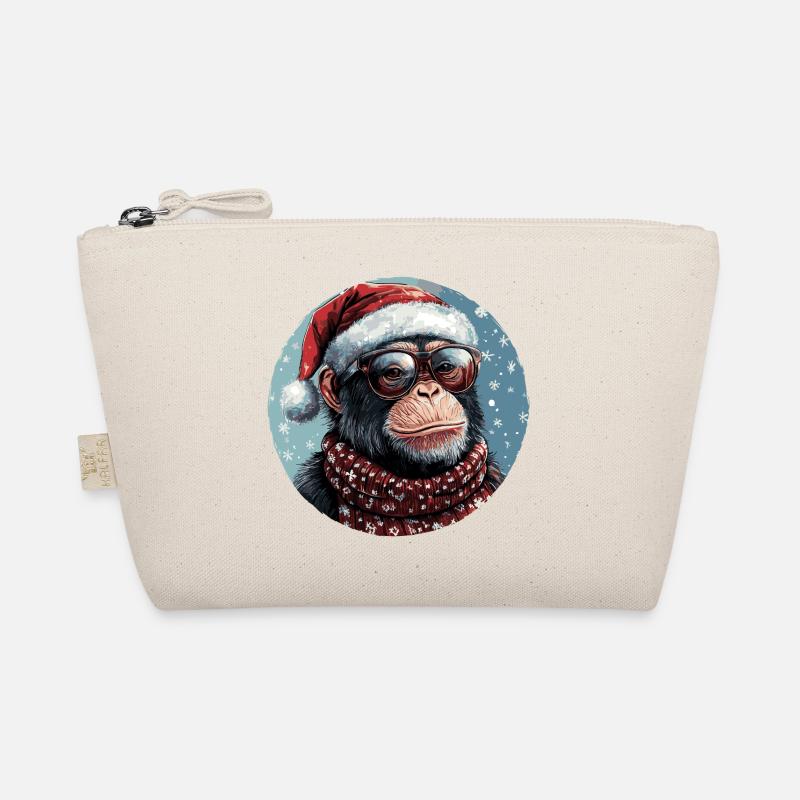 Monkey Christmas Funny Cool Organic Pouch
