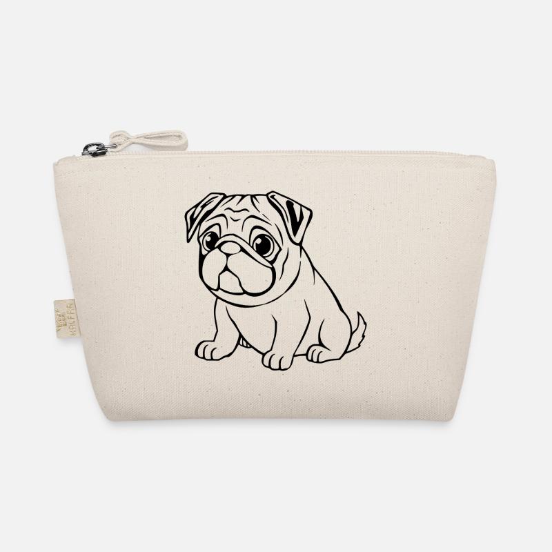 Mops schwarz Hunde T-shirt Geschenk Weihnachten Bio-Täschchen