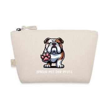 Speak with the paw English Bulldog Bully - Organic Pouch - nature - Front