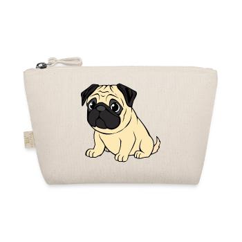 Pug Dogs T-shirt Gift Christmas - Organic Pouch - nature - Front