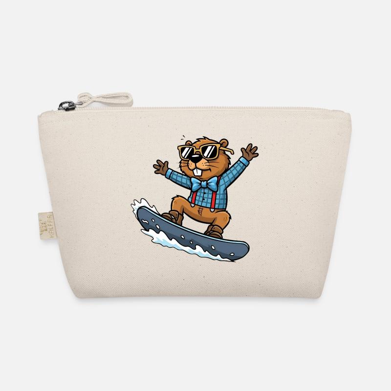 Lunettes de soleil Cool Snowboard Beaver Comic Trousse biologique