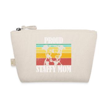 Proud Staffy Mom Staffordshire Terrier - Organic Pouch - nature - Front