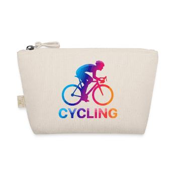 Rainbow Cyclist Silhouette - Bio-Täschchen - Natur - Vorne