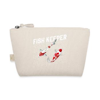 Fish Keeper Aquatic Pond Hobby Minimalist Style - Organic Pouch - nature - Front