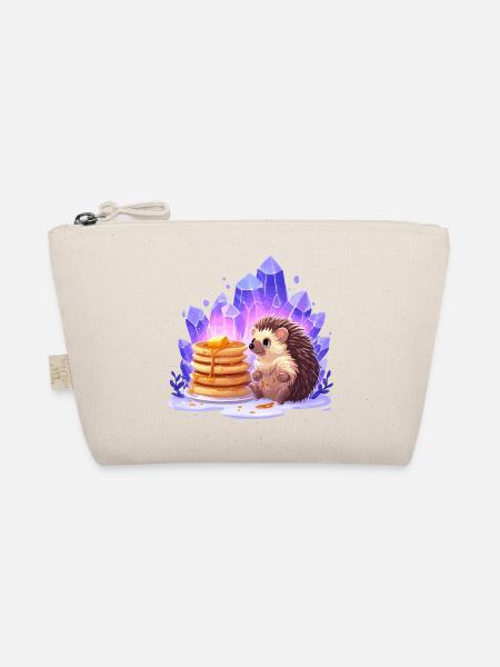 Hérisson avec des pancakes et des cristaux - Trousse biologique - nature - Devant