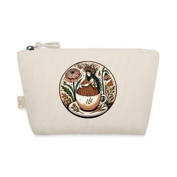 Floral Teacup Maiden - Organic Pouch - nature - Front