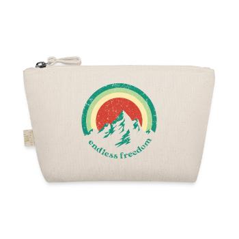 Endless Freedom Mountain Rainbow dans un design rétro - Trousse biologique - nature - Devant