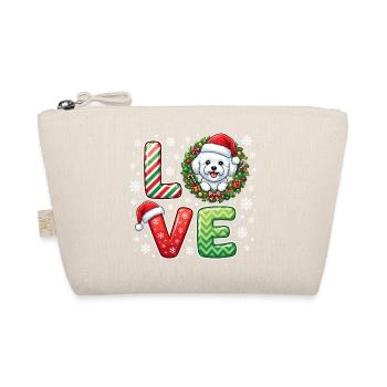 Bichon Frisé Love Weihnachten Hund Geschenk Süß - Bio-Täschchen - Natur - Vorne