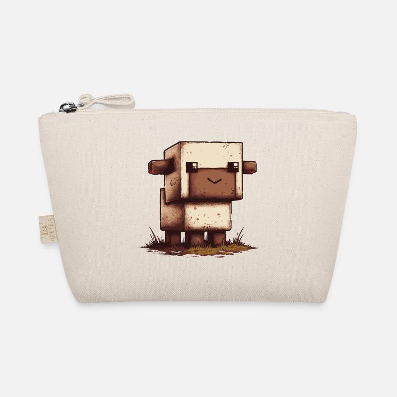 Pixel Sheep Retro Look Organic Pouch
