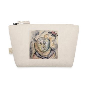 Bear Portrait in Watercolor Sketch Style - Organic Pouch - nature - Front