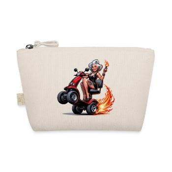 Tattoo granny on mobility scooter - Organic Pouch - nature - Front