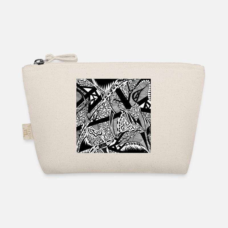 Black and White Abstract Design No. 4 Organic Pouch