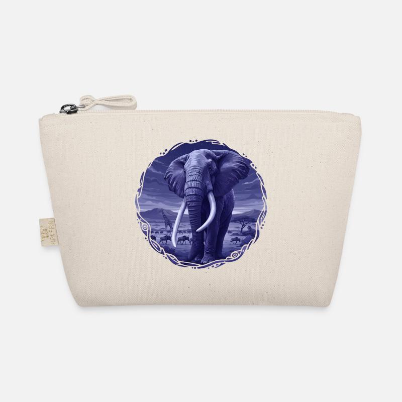 Nächtlicher Elefant in der Savanne Bio-Täschchen