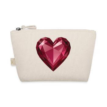 RUBY HEART - peace & love - Organic Pouch - nature - Front