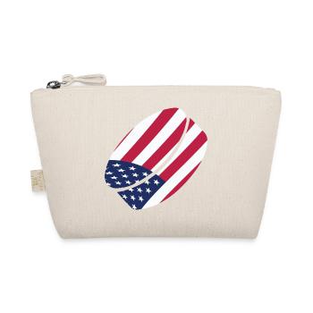 USA Flag Hockey Puck Patriotic Icey Sports Art - Bio-Täschchen - Natur - Vorne