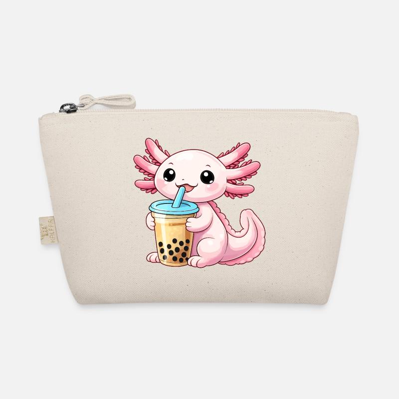 Bubble Tea Dragon Charm Organic Pouch