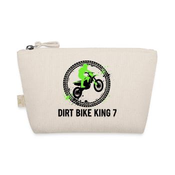 Dirt Bike King 7th Birthday - Organic Pouch - nature - Front
