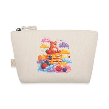 Cuddly bear on pancakes - Organic Pouch - nature - Front
