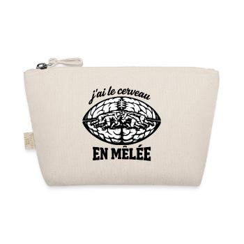 Brain in the scrum - Rugby humour - Organic Pouch - nature - Front