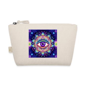 Eye in colored mandala - Organic Pouch - nature - Front
