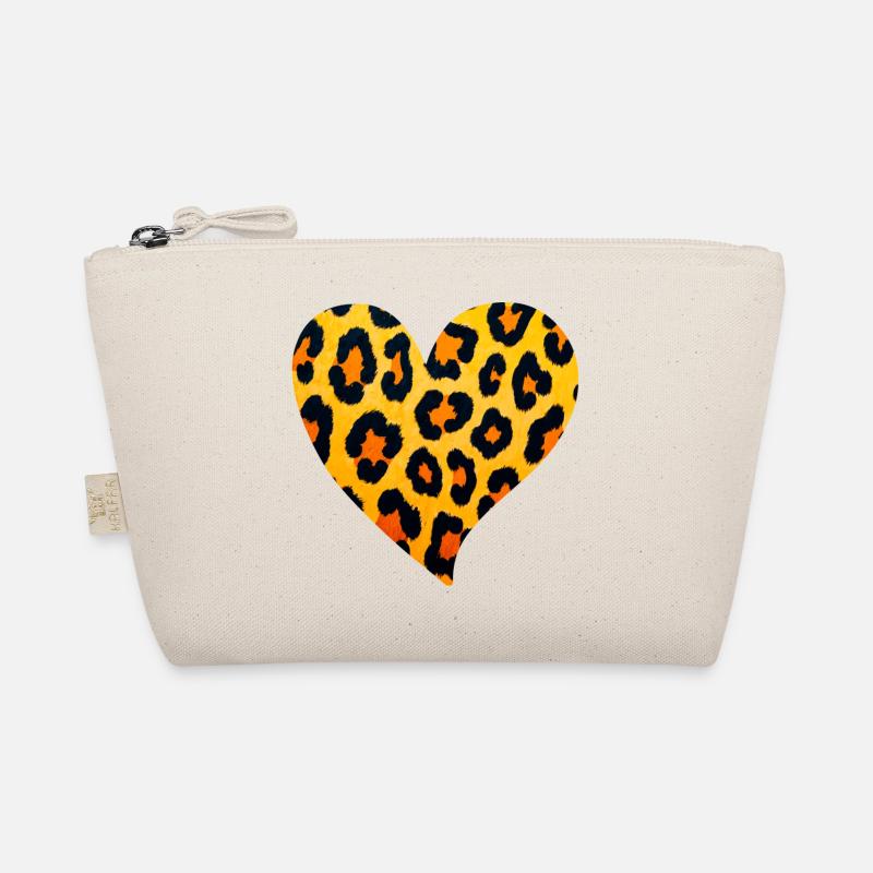 Motif Cœur de Léopard Trousse biologique
