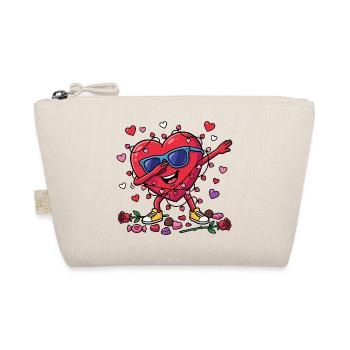 Cœur drôle de cœur pour la Saint-Valentin - Trousse biologique - nature - Devant