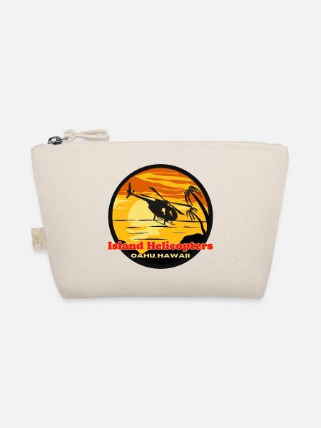 Iceland Helicopter Hawaii Sunset - Organic Pouch - nature - Front