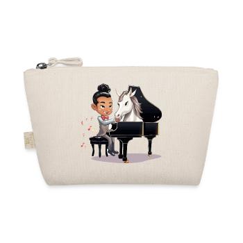 Pianist and unicorn in the spotlight - Organic Pouch - nature - Front