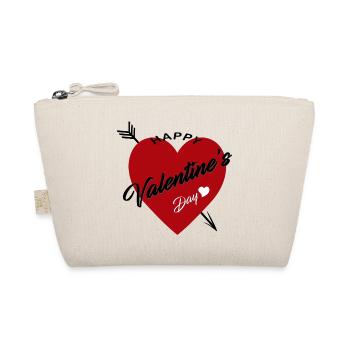 Valentinstag Herzschrift Design - Bio-Täschchen - Natur - Vorne