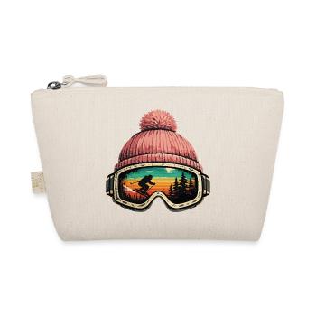 Après Ski Skier Ski Goggles Winter Gift - Organic Pouch - nature - Front