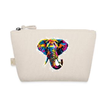 Elephant Art Design - Organic Pouch - nature - Front