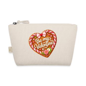 Motif de cœur en pain d’épices Sois ma Saint-Valentin - Trousse biologique - nature - Devant