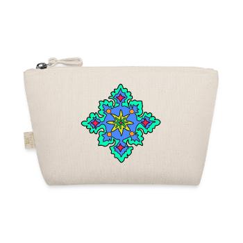 Geometrisches Mandala-Sternmuster - Bio-Täschchen - Natur - Vorne