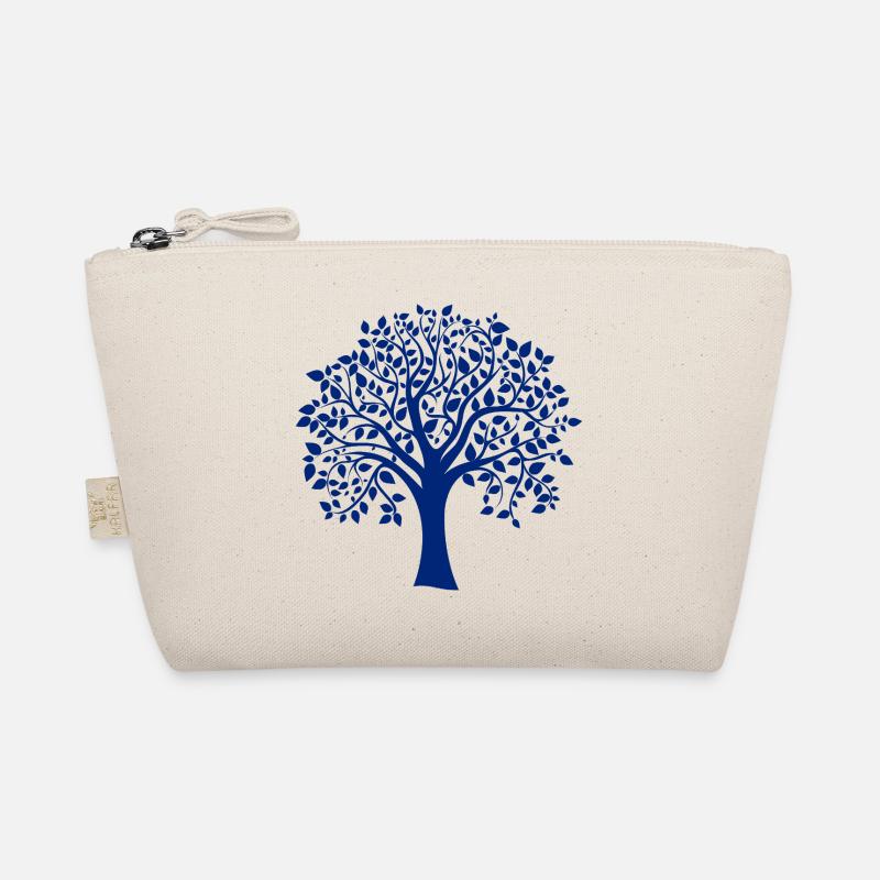 Basis-Blau-Jumbo-Baum-Print-Silhouette Bio-Täschchen