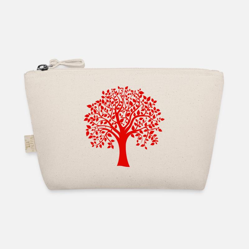 Base Red Jumbo Tree Print Silhouette Organic Pouch