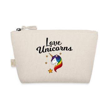 Regenbogen Einhorn Sternenzauber - Bio-Täschchen - Natur - Vorne