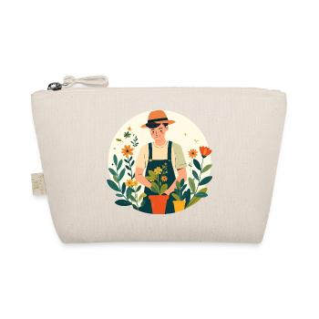 Gartenfreund Gärtner Gartenarbeit Blumen Motiv - Bio-Täschchen - Natur - Vorne