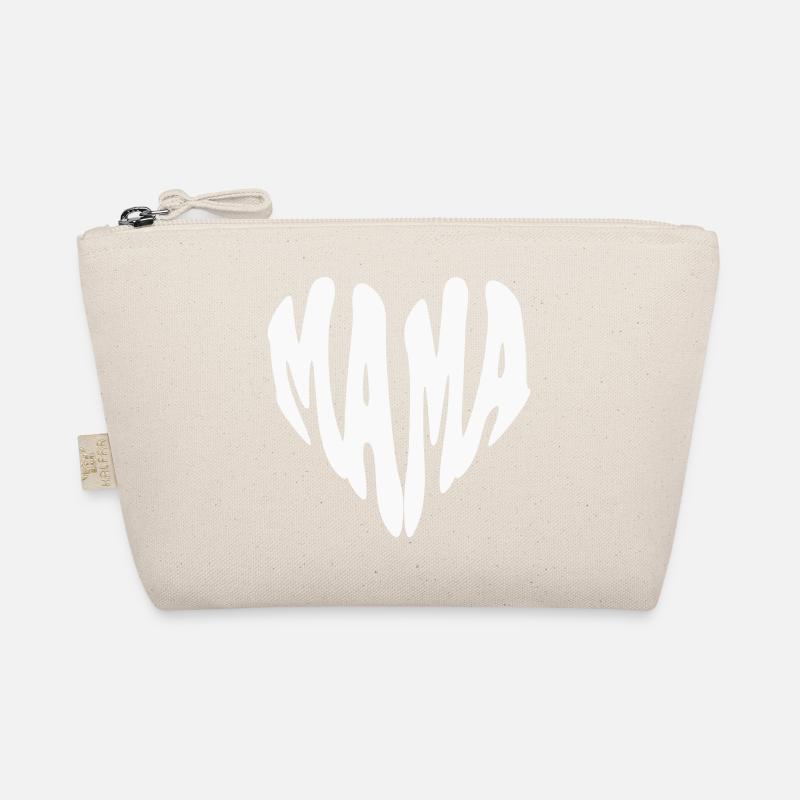 Mama - Small Heart (Custom Color) Organic Pouch