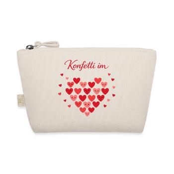 Konfetti im Herzen Karneval Geschenk - Bio-Täschchen - Natur - Vorne