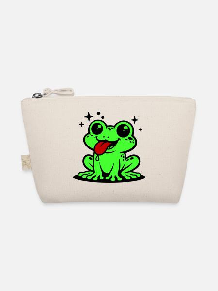 Kröte Comic Frosch - Bio-Täschchen - Natur - Vorne