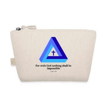 For with God, nothing shall be impossible. Luke 1:37 - Organic Pouch - nature - Front