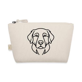 Labrador Dog Head Outline - Organic Pouch - nature - Front