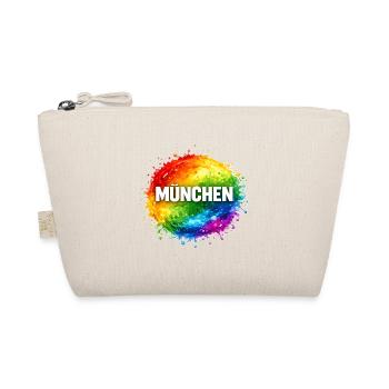Bunter Farbsplash über München - Bio-Täschchen - Natur - Vorne