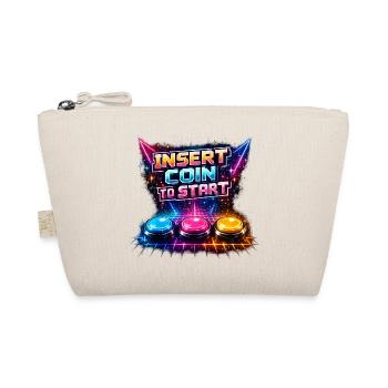 Retro Arcade Neon – Insert Coin - Organic Pouch - nature - Front