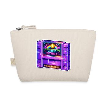 Retro Arcade Start Neon - Bio-Täschchen - Natur - Vorne