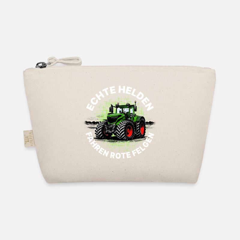 Real heroes drive red rims – tractor green Organic Pouch