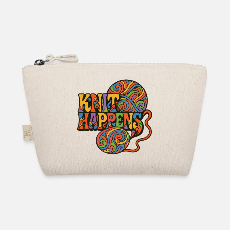 Knit Happens Psychedelische Geschichte Bio-Täschchen