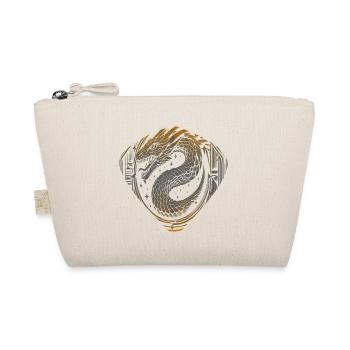 Celestial Dragon Serpent - Cosmic Gold & Silver  - Organic Pouch - nature - Front