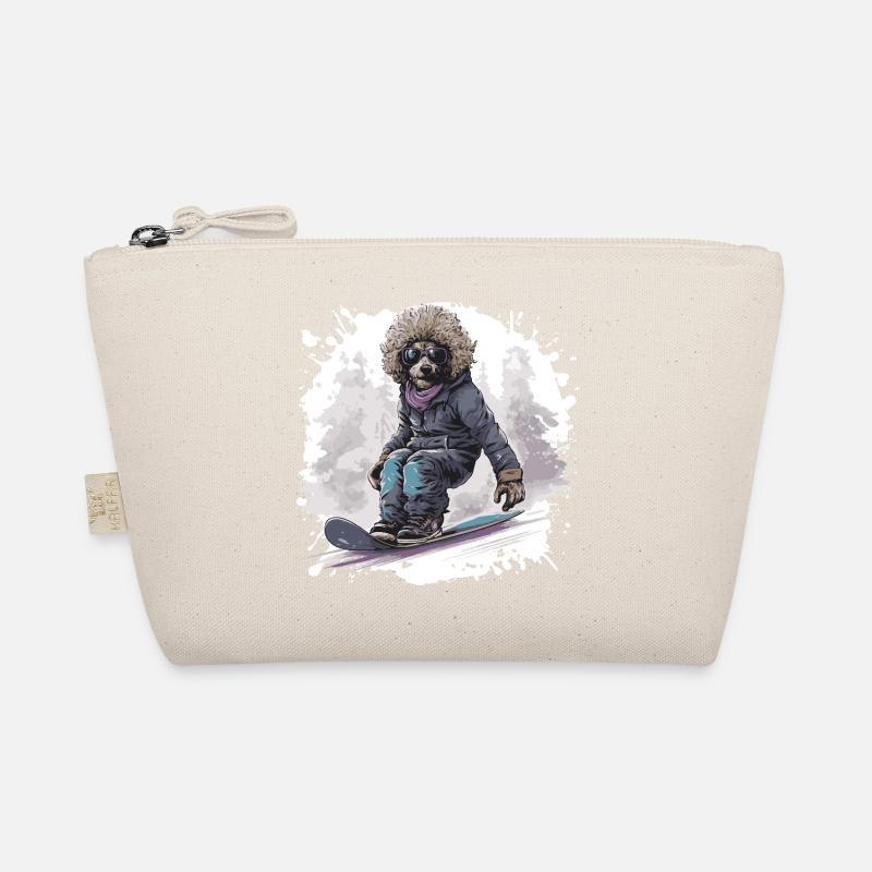 Poodle Dog Snowboard Organic Pouch